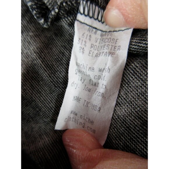 Niche Nilgun Derman Sweater Medium Gray Chevron Tunic Pullover Knit - Picture 9 of 10